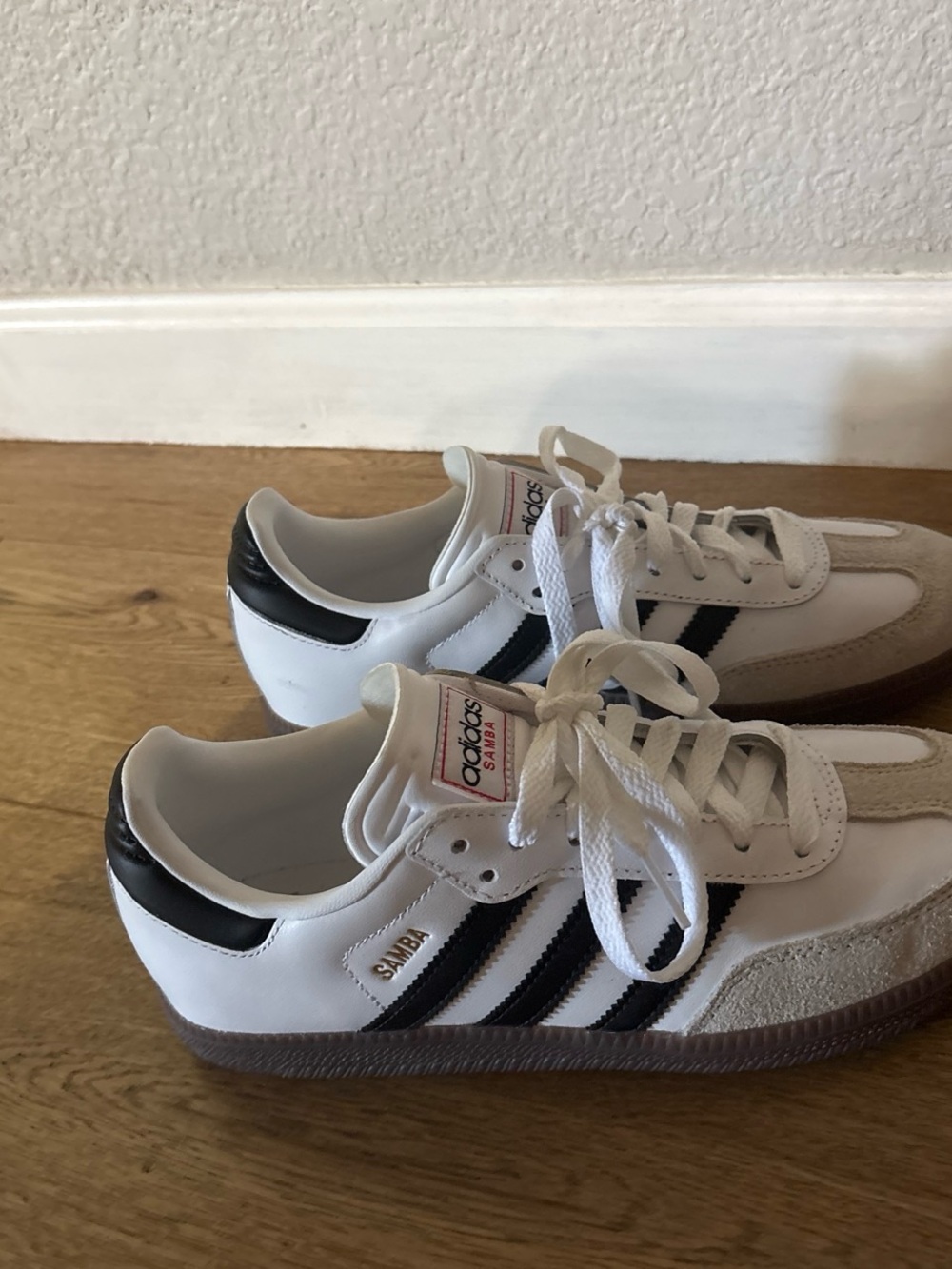 adidas White & Black Samba Athletic Shoes